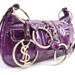 SAINT LAURENT - Purple Patent Leather RING CORSET Shoulder Bag