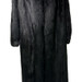 Ladies Large/XL Full Length Black Mink with Fox Trim Jacket