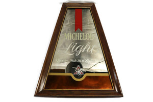 Vintage Framed Michelob Light Bar Mirror Sign 