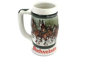 Budweiser Clydesdales 50th Anniversary Holiday Beer Stein/Mug 1933-1983