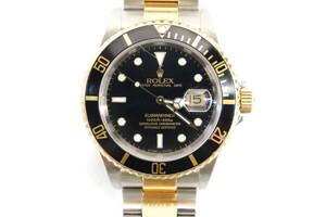ROLEX Submariner Date 16613T - Gold / Steel w/Black Dial & Bezel 
