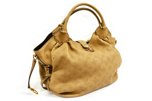 LOUIS VUITTON - Sable Mahina L Leather Hobo Tote Bag w/Dustbag