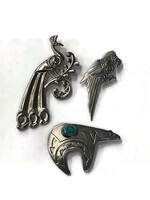  VTG TAXCO Sterling 925 LOT OF 3 FIGURAL SIGNED Pins Brooches T. THOMAS NAVAJO