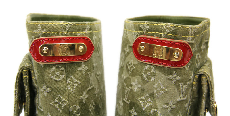 Louis Vuitton Green Monogram Camouflage Knee High Boots Size EU36 US6