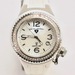 SWISS LEGEND NEPTUNE White Ceramic / Steel / Rubber w/Diamond Bezel 44mm Watch 