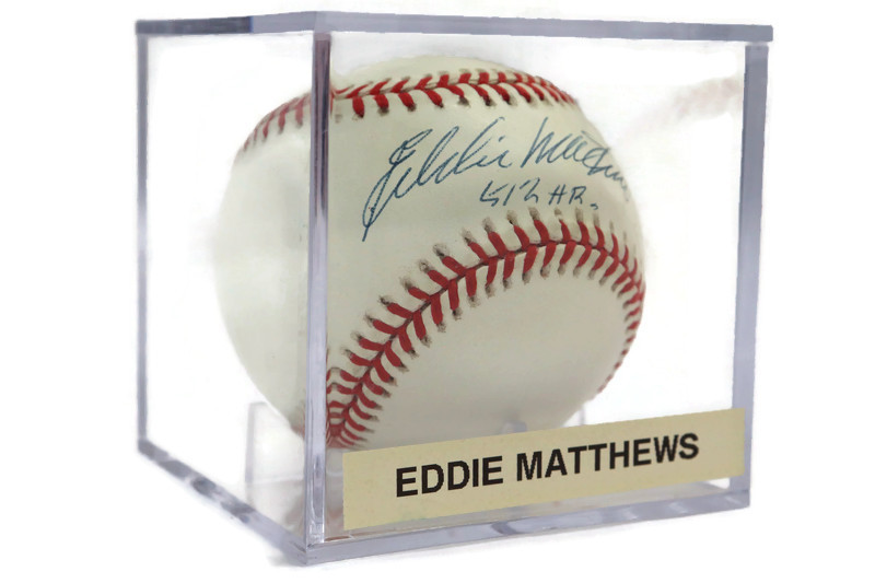 Autographed Signed Eddie Mathews Atlanta Braves MLB Baseball CAS COA