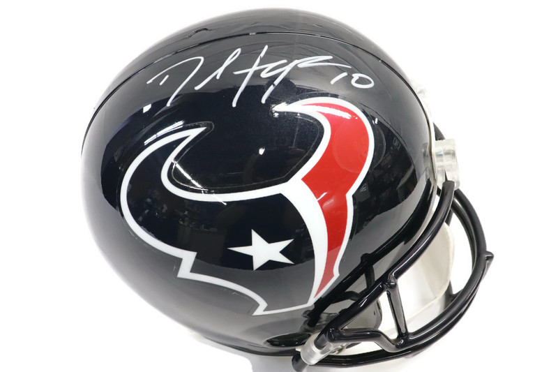 Autographed Signed DeAndre Hopkins Houston Texans NFL Replica Helmet JSA COA