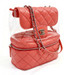 CHANEL - Aquarium Pink CRUMPLED CALFSKIN Leather / Clear Vinyl SHOULDER Bag