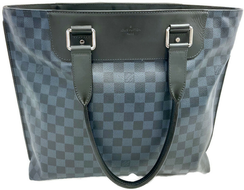 Louis Vuitton Cabas Voyage Vintage Tote Bag Navy Blue and Dark Gray 