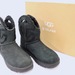 UGG x Telfar Logo Mini Lamb Shearling Boots - Black - Size 5