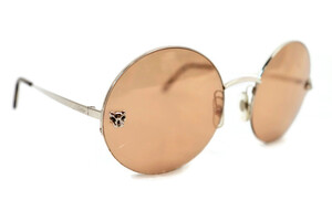 CARTIER - Silver Wire Half-Frame Oversize Round Panthere Sunglasses