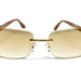 MICHE - Gold & Brown Marbled Sunglasses w/Smoke Gold Lenses