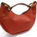 GUCCI - Bamboo Ring Half-Moon Red Leather Hobo Shoulder Bag