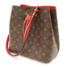 LOUIS VUITTON Monogram Neo Noe Bucket Bag Red Strap & Drawstring w/ Dustbag Box