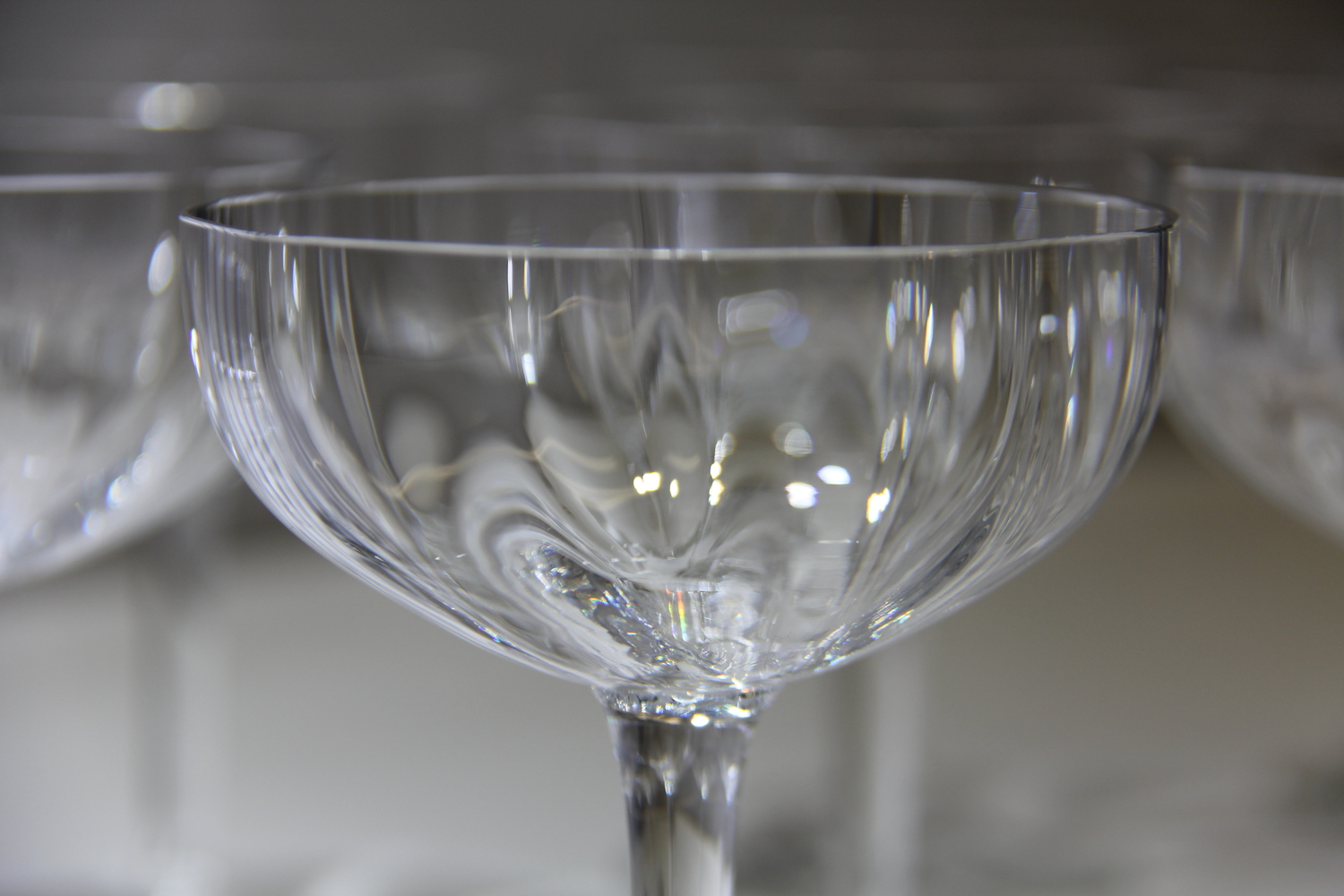 MINT Vintage 1970's Crystal Baccarat Coupe Champagne Glasses