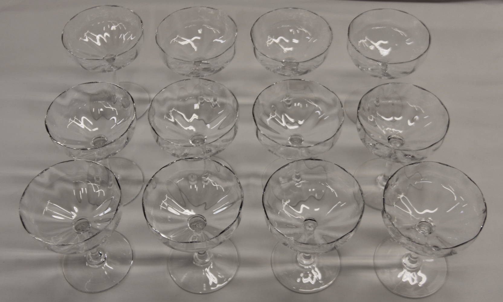 MINT Vintage 1970's Crystal Baccarat Coupe Champagne Glasses 