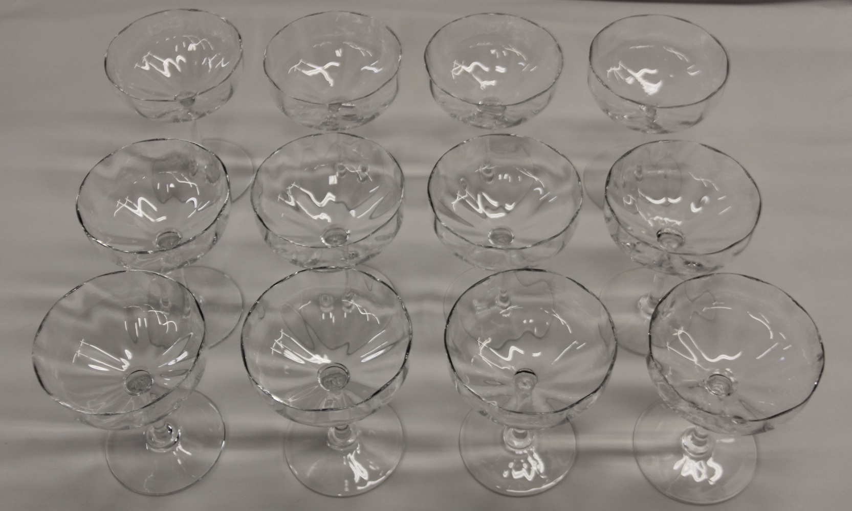 MINT Vintage 1970's Crystal Baccarat Coupe Champagne Glasses