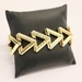  18K Solid Yellow Gold Chevron Link Bracelet - Women’s 68g Heavy Jewelry