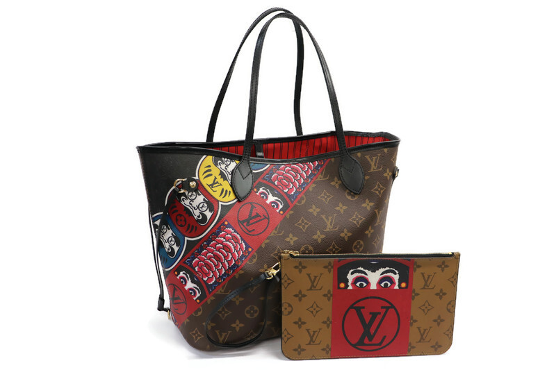 Limited Edition Neverfull MM in Kabuki monogram with Pouch by