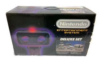 NINTENDO NES Deluxe Set - w/Robot & 2 Controllers + Gun - In Box (Incomplete)