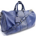 LOUIS VUITTON - Blue Taiga Leather KEEPALL Bandouliere 50