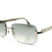  MICHE - Silver & White Marbled Sunglasses w/Smoke Grey Lenses