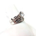 Sterling Silver Wedding Ring Set w/Cubic Zirconia Solitaire Size 8 .925