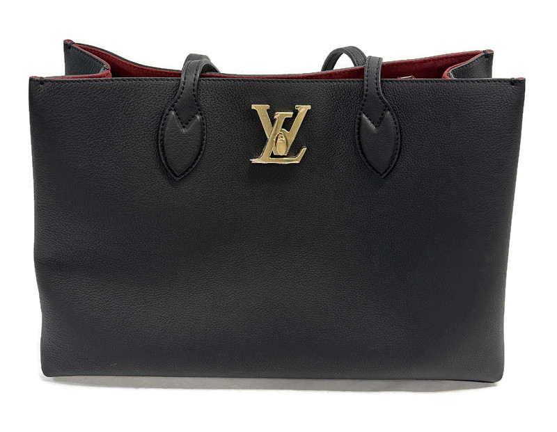 Louis Vuitton Pebbled Calfskin LockMe Shopper - Black Totes, Handbags -  LOU795691