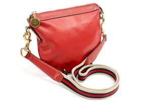 GUCCI - Guccissima GG Red Leather Crossbody Bag
