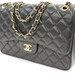 CHANEL - Black Quilted Lambskin Leather Classic DOUBLE FLAP JUMBO Shoulder Bag