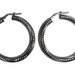 37mm .925 Italian Silver Hoop Earrings Medusa Snake Twist Design - 10.60g 
