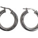 20mm .925 Italian Silver Hoop Earrings Medusa Snake Twist Design - 5.40g