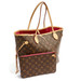 LOUIS VUITTON - Neverfull MM Monogram Canvas w/Leather Trim Tote Bag w/Pouch 