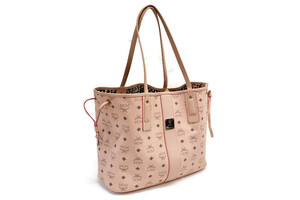 MCM - Pink Visetos Reversible SHOPPER Tote w/Pouch