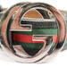 GUCCI - Green/Red Striped Web & Leather Belt w/Interlocking GG Buckle - Size 44