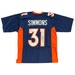 Justin Simmons NFL Denver Broncos Blue Autographed Jersey Beckett Authenticated