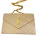 Yves Saint Laurent Cassandre Envelope Wallet On Chain Grain De Poudre Nude 