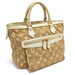 LOUIS VUITTON - Monogram Sabbia Cabas MM Beige w/White Leather Trim Handbag