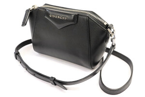 GIVENCHY - Mini ANTIGONA Black Leather Crossbody Bag