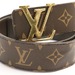 LOUIS VUITTON AC4290 Reversible Monogram Brown Leather Belt 90/36 LV Buckle