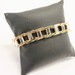 10K Two-Tone Gold Men’s Railroad Link Bracelet – 47.7g, 9", Heavy