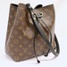 LOUIS VUITTON Neo Noe Monogram Bucket Bag Black Leather Trim