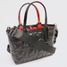 CHRISTIAN LOUBITAN - Black Monogram Embossed Leather CABATA MINI Bag 