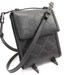 GUCCI - GG Embossed Black Leather Messenger / Crossbody Bag - 625782