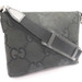 GUCCI Jumbo GG Black Canvas Shoulder Bag 739668 w/ Strap