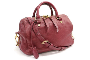 LOUIS VUITTON - Empreinte Leather SPEEDY BANDOULIERE 25 Aurore Raspberry 
