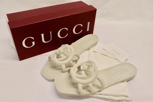 GUCCI Mystic White Rubber Sandals Men Size 41 / US 8 Unworn Box & Dust Bags