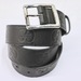 GUCCI Jumbo GG Black Rubber-Effect Leather Belt Palladium Buckle US 38