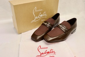 Christian Louboutin MJ Moc Uomo Flat Cosme Brown Loafers Sz 45.5 / 12.5 Unworn