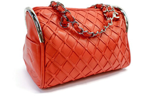 CHANEL - Orange Woven Leather Ultimate Soft SOMBRERO Bowler Bag 